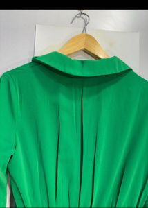 Green Feather Trim Wrap Dress BRAND NEW