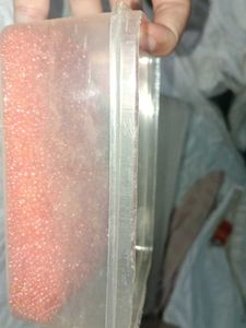 peach color embroidery beads