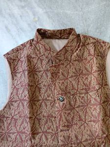 Men's Nehru Jacket - Brown Print