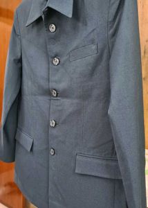 Partywear Navy Blue woollen Blazer style coat