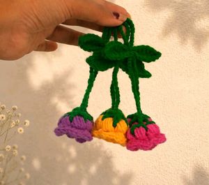 Handmade Crochet tulip Hair Clip 🌷