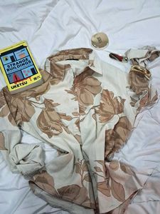 Floral Print Button-Up Shirt