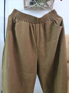 Olive Green Cropped Wide-Leg Pants