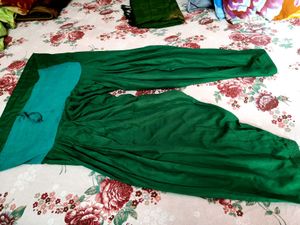 Vibrant Green Floral Kurta Set with Dupatta