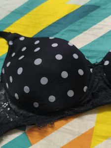 Black Polka Dot Bra