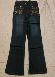 Y2K Floral Grid Embroidery &amp; Stone Accents
