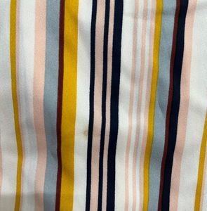 Striped Cami Crop Top with Tie Front