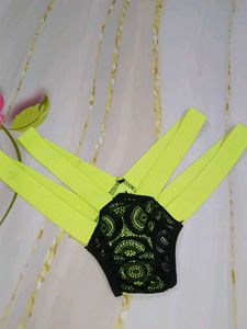 (400)Neon &amp; Lace Strappy Panties