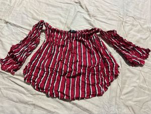 Striped Off-Shoulder Top
