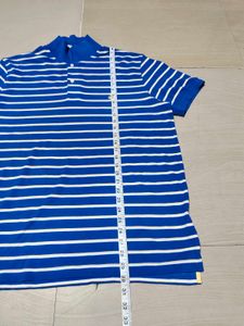 New Brooks brothers Blue &amp; White Striped Polo Shir