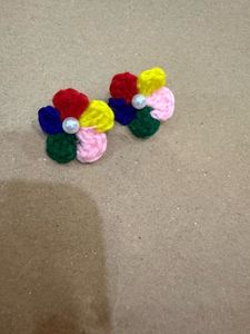Handmade Crochet Flower Hair Clips