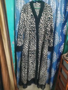 Leopard Print Maxi Dress/ Abaya