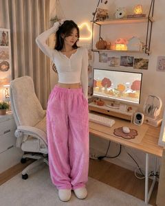 Cozy Plush Wide Leg Pants