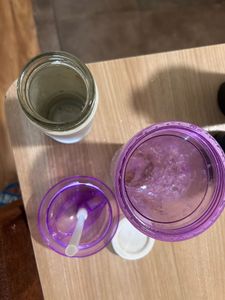 set of 2 Reusable Water Bottles with Lids
