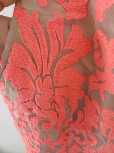 Ladakh Coral Lace Sheath Dress