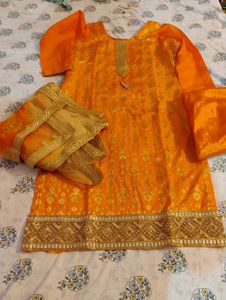 orange suit party wear