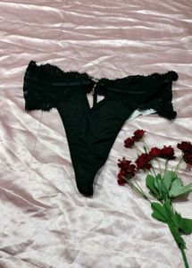 Lace Trim Thong Panty