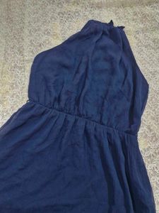 Chic Navy Blue Halter Neck top