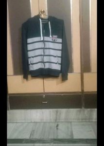Men's Striped Zip-Up Hoodie