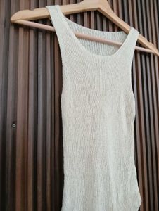 Cream Knit Tank Top