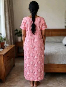 Sweet Pink Floral Nightgown