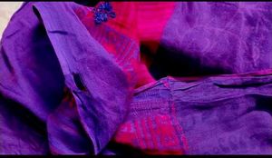 purple colour cotton saree