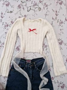 Cream Fuzzy Shoujo top