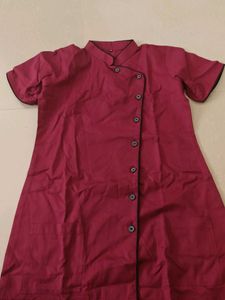 Maroon Chef Coat Style Kurta