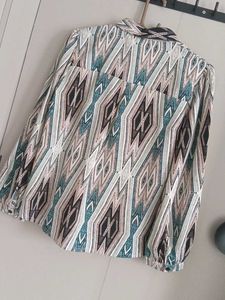 Geometric Print Blouse Fresh Ps Stock clearnece