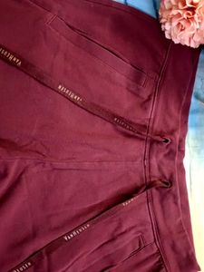 Maroon Casual Capri