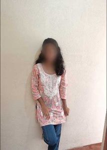 Pink Floral Embroidered Kurta