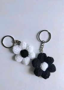 Crochet Flower Keychains (Set of 2)