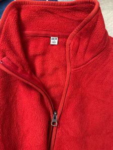 Uniqlo Burnt orange Fleece Zip-Up Jacket