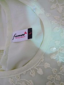 Elegant Light Yellow Chiffon Top