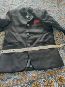 bandh gala Boys' Black Suit Set