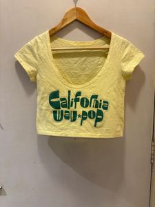 Yellow California WayPOP Crop T-Shirt
