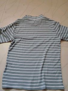 Striped Mock Neck Top
