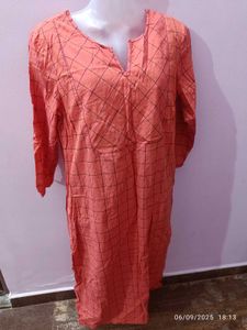 Xl Branded Stylish Orange Kurta