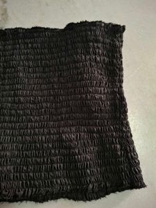 Chic Smocked Black Tube Top