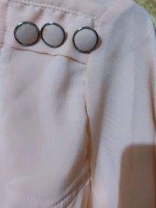 Peach Bell Sleeve Blouse