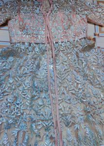 Elegant gotapatti Gown with lahenga nd dupatta