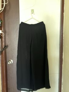 Chic Black Wide-Leg Pants / Pallazo