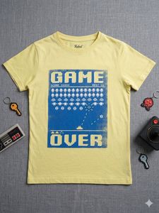 Yellow "Game Over" Graphic T-Shirt