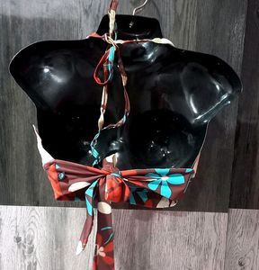 Branded Knotted Bikini Top