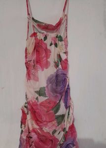Floral Ruched Mini Dress