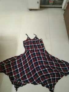 Red Plaid Spaghetti Strap dress
