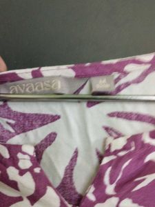 Purple Floral Print Kurta