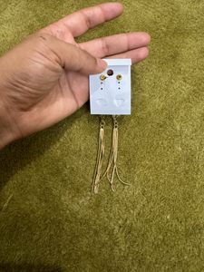Long Hanging Earring Fancy Oxidised Metal Alloy