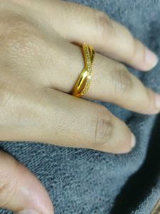 925 Elegant Gold plated Band Ring