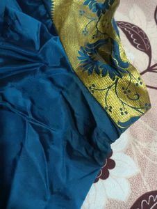 Elegant Blue &amp; Gold Saree